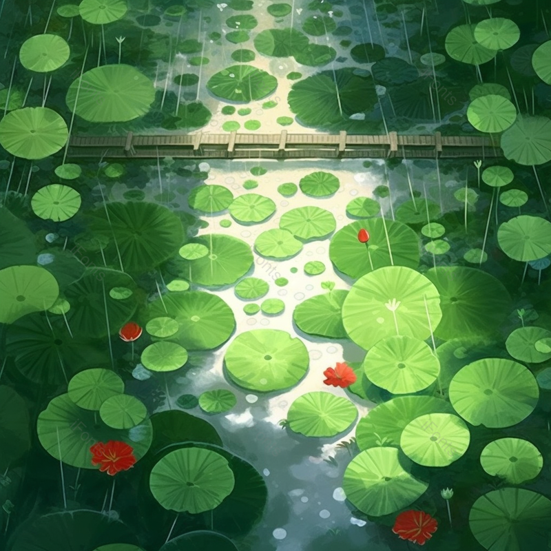 绿色的荷叶遍布整个池塘创意设计纹理背景插曲,插画/手绘图,插画/手绘图库,插画/手绘图下载,插画/手绘